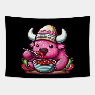 funny bison chili lover Tapestry