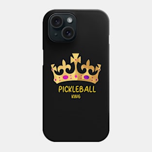 Funny Pickleball Player Pickleball King Gold Crown Phone Case