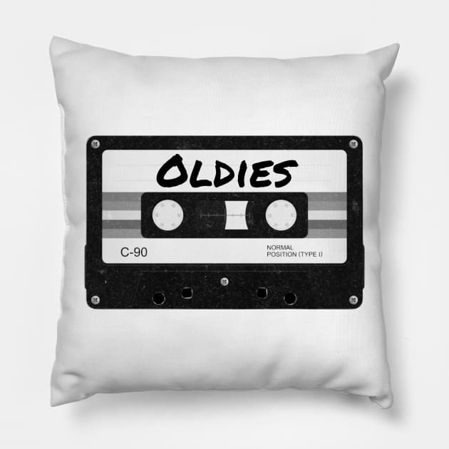 Retro 80s Music Oldies Mixtape Pillow by musicgeniusart