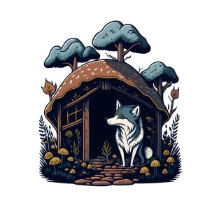 Mushroom Home Wolf T-Shirt