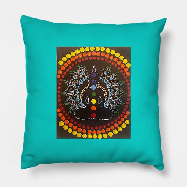 Meditation Mandala Pillow by Mymandala_art