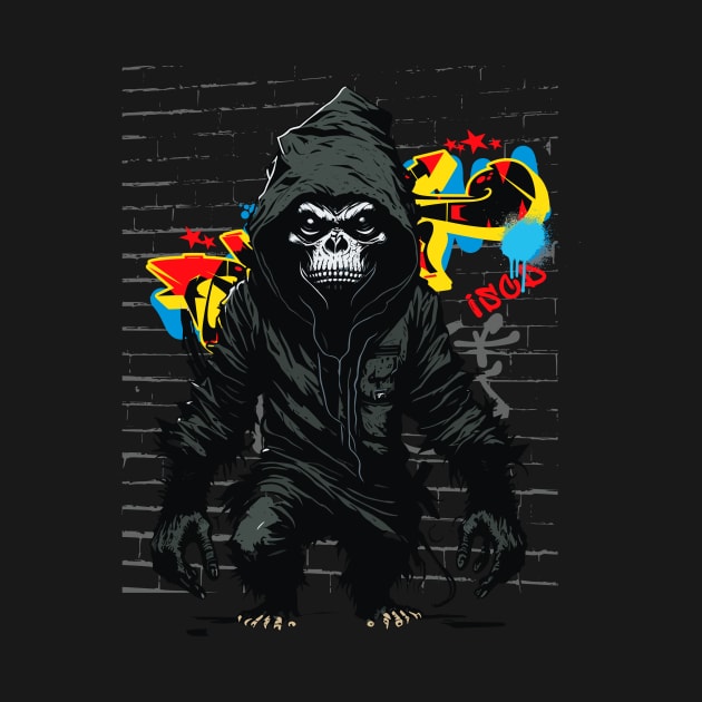 Graffiti monkey by ISCD T-shirt