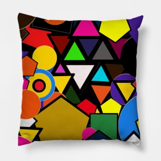 Geometric Shapes in Colors Pillow