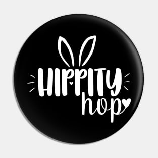 Hippity Hop cute easter day simple text design Pin