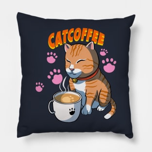 cat coffee Pillow