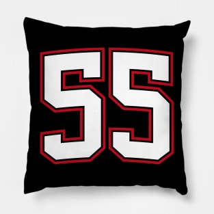 Number Fifty Five 55 Pillow