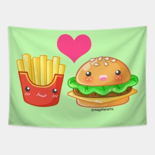 BFF Hamburger & Fries Tapestry