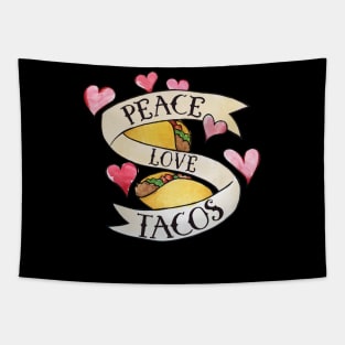 Peace Love Tacos Tapestry