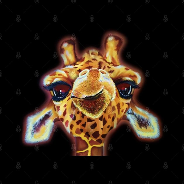 Funny Cute Inquisitive Giraffe Face by egcreations