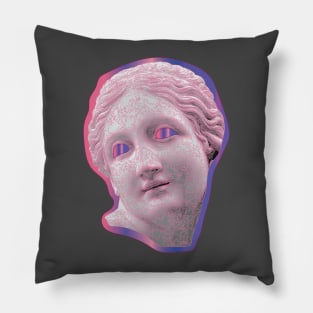 Reclining Naiad ,vaporwave aesthetic Pillow