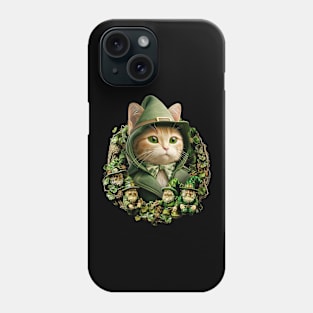 St Patricks day cat Phone Case