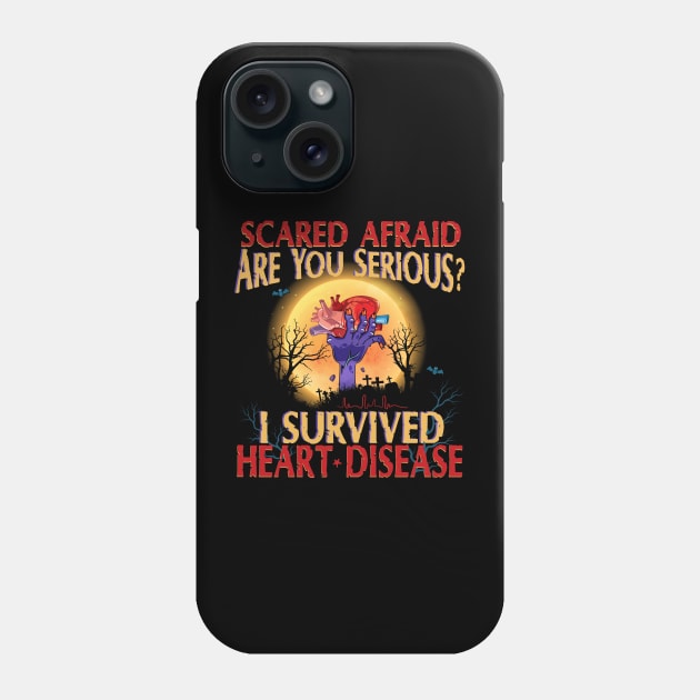 i Survived Heart Disease Funny Halloween Phone Case by Jandjprints