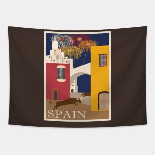 Vintage Travel To Spain Ad Tapestry