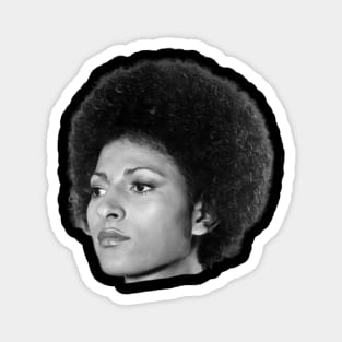 Pam Grier, Black Queen, Retro Black Film Actress Magnet