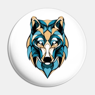 Artict Wolf Head Geometri Fantasy Artsy Style Pin