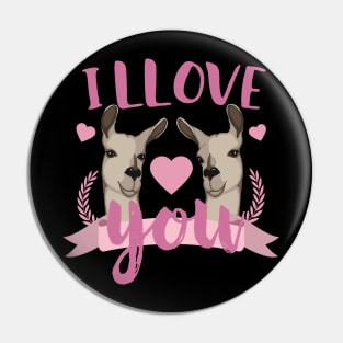 I Llove you Llamas Pin