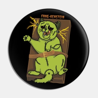 FANG-KENSTEIN, the Creepy Frankenstein Cat Monster Pin