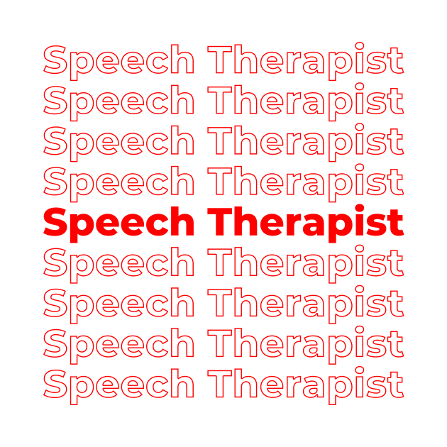 Speech Therapist - repeating red text by PerlerTricks