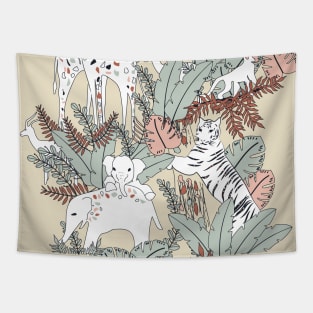 I Spy Wildlife Tropical Terrazzo Safari Tapestry