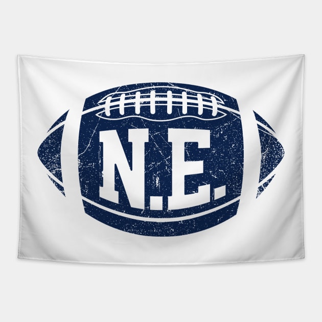 NE Retro Football - White Tapestry by KFig21