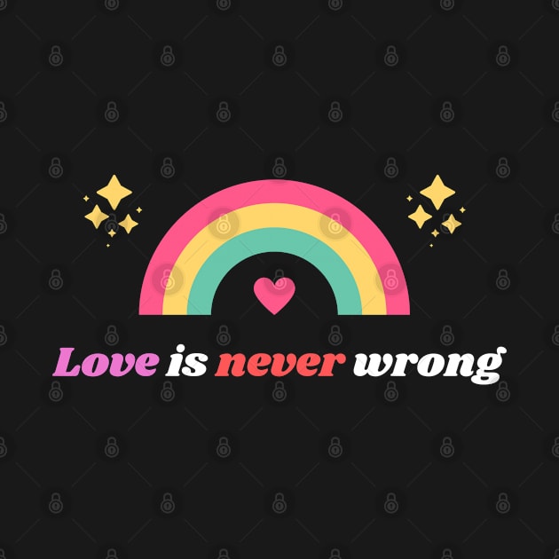 Love Is Never Wrong LGBTQ by Elysian Alcove