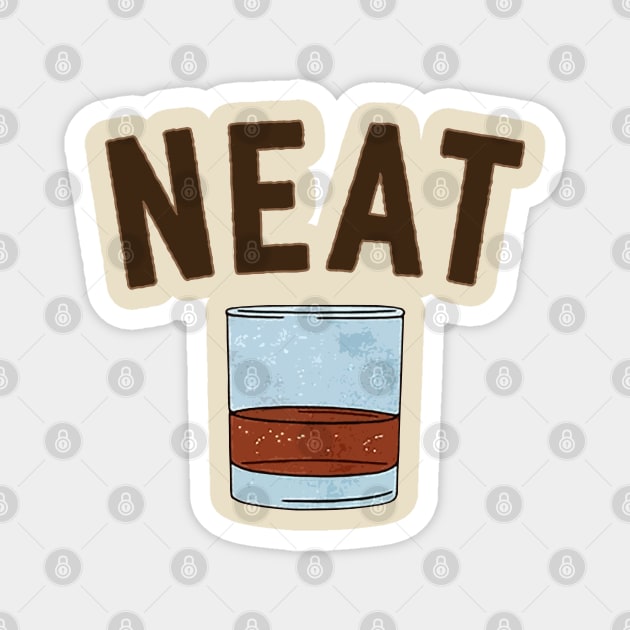Whiskey Neat Old Fashioned Scotch and Bourbon II Magnet by Talkad