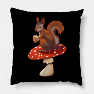 Squirrel on a Mushroom Pillow