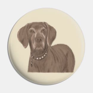 Hungarian Vizsla line drawing Pin