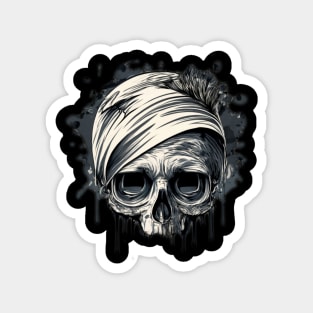 Dark skull halloween theme Magnet