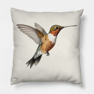 Hummingbird in Flight Pillow