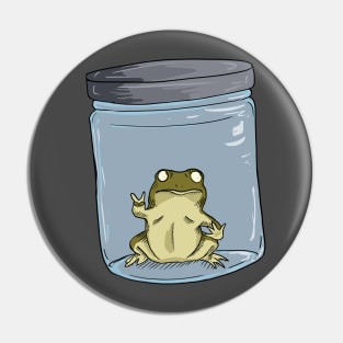 Frog in a Jar Pin