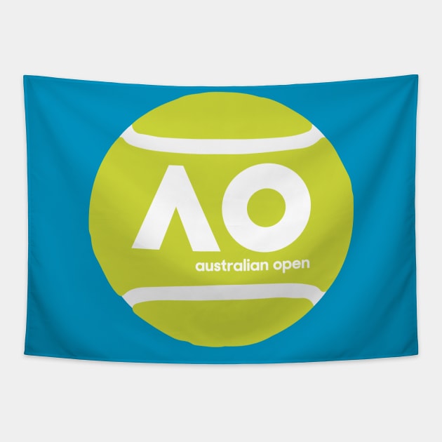 Australian Open Tennis Ball Tapestry by inkstyl