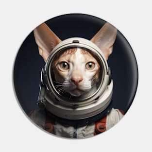 Astronaut Cat in Space - Cornish Rex Pin