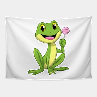 Frog with Lollipop Tapestry