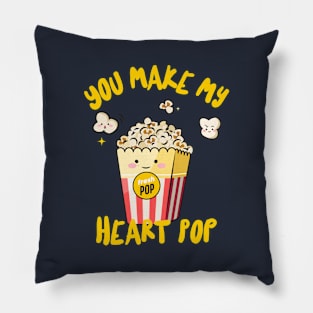 You Make My Heart Pop Food Humor, Pop Corn Pillow