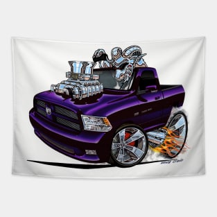 Dodge Ram Purple Truck Tapestry