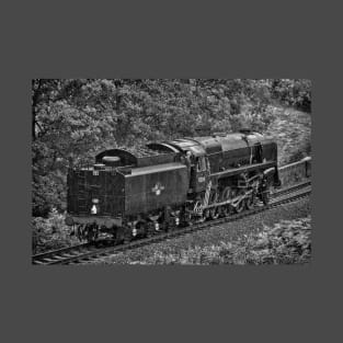 British Railways 9F - Black and White T-Shirt