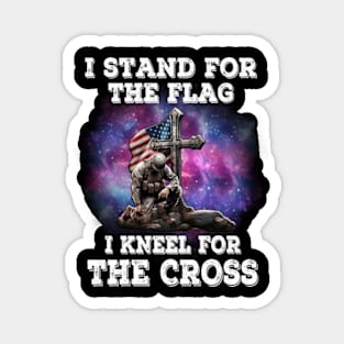 I Stand For The Flag I Kneel For The Cross, Memorial Day, Veteran, Patriotic Magnet