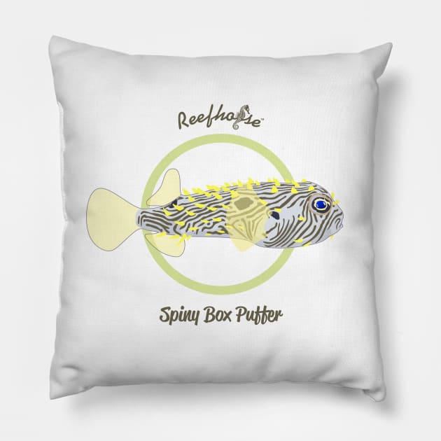 Spiny Box Puffer Pillow by Reefhorse