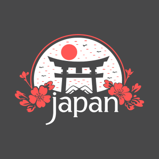 japanese elegance - cherry blossoms and shinto gate T-Shirt