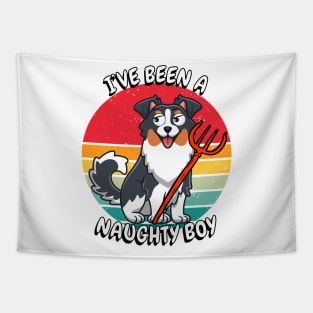 ive been a naughty boy - collie Tapestry