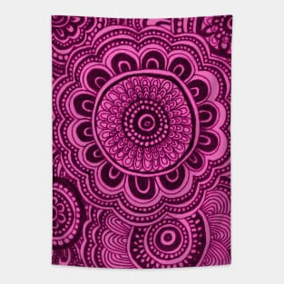 Hot Pink Anemone Flowers Tapestry