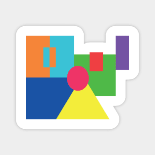 Cubist Complementary colors Magnet