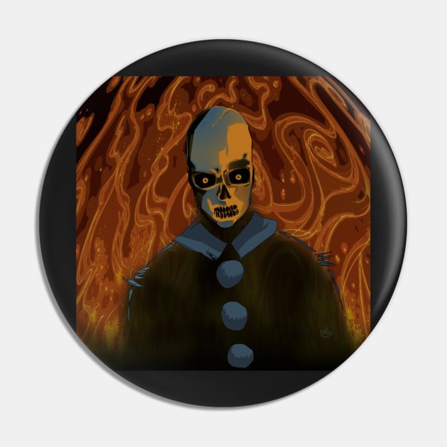 The Orange Skull Trip Pin by mrpsycho