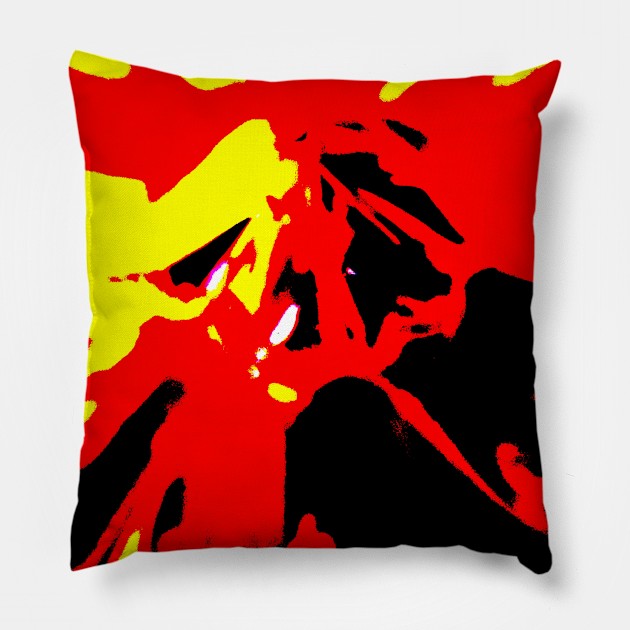 Nasturtium Abstract Pillow by Ric1926