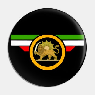 Iran Revolution Persian Flag Colors Pin