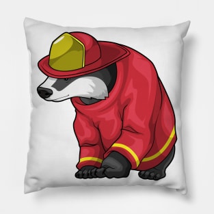 Honey badger Firefighter Fire department Pillow