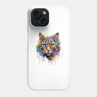 Cat Splash Art: Playful Fantasy Portrait #1 Phone Case