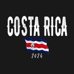 Costa Rica Souvenir 2024 Trip Vacation Fun Matching Travel Flag Design. T-Shirt