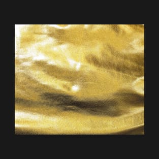 Photographic Image of Shiny Gold Lamé T-Shirt